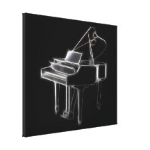 Grand Piano Musical Classical Instrument Gallery Wrap Canvas