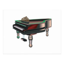 grand piano post cards