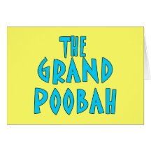 Grand Poobah Blue Font Products Greeting Cards