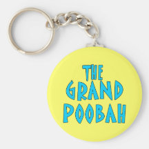 Grand Poobah Blue Font Products Keychain