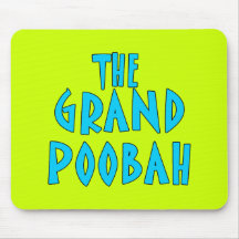 Grand Poobah Blue Font Products Mousemat