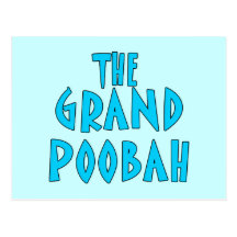 Grand Poobah Blue Font Products Post Card