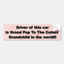 Grand Pop Bumper Sticker (Pink)
