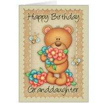 Granddaughter Birthday Card With A Bunch Of Birthd