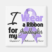 Granddaughter - General Cancer Ribbon Refrigerator Magnets