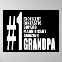 Grandfathers Birthdays : Number One Grandpa Print