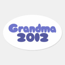 Grandma 2012 oval sticker
