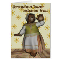 Grandma Bear Misses You Cards