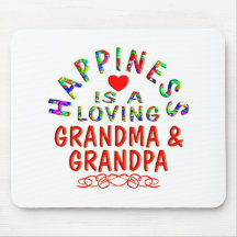 Grandma & Grandpa Happiness Mousemat