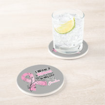 Grandma Hero in My Life Breast Cancer Coaster