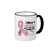 Grandma Hero in My Life Breast Cancer Coffee Mugs