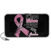 Grandma Hero in My Life Breast Cancer Portable Speaker