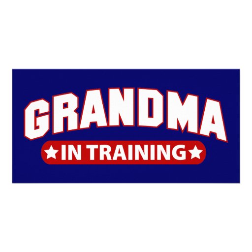 Grandma In Training Photo Card Template