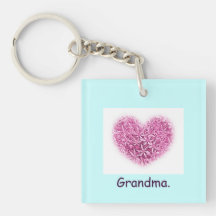 grandma Key Fob with heart design.