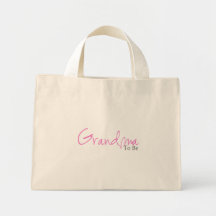 Grandma To Be (Pink Script) Canvas Bags