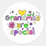 Grandmas are Special Round Sticker