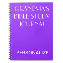 GRANDMA'S Bible Study Journal Purple Personalize