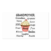 Grandma's Cupcakes For Grandmothers Business Card