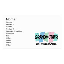 Grandmother Is Forever Business Card Templates