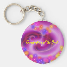 Grandmother of the Bride Swirly Heart Keychain