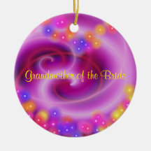 Grandmother of the Bride Swirly Heart Ornament