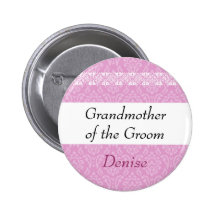 GRANDMOTHER OF THE GROOM Pink Damask Wedding