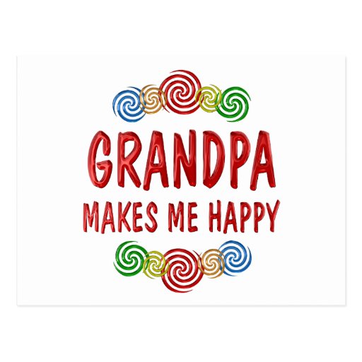 Grandpa Happiness Post Card