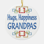 Grandpa Hugs Christmas Tree Ornaments
