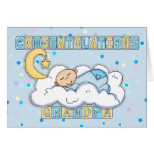 Grandpa New Baby Boy Congratulations Cards