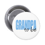 Grandpa To Be (Blue Block Font) Button