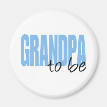 Grandpa To Be (Blue Block Font) Magnet