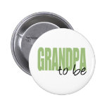 Grandpa To Be (Green Block Font) Pinback Buttons