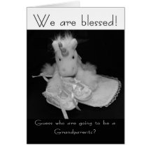Grandparents new baby we are blessed greeting cards
