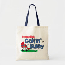 Grandpa's Little Golfin' Buddy Tote Bags