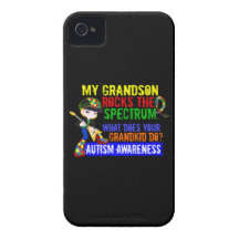 Grandson Rocks The Spectrum Autism iPhone 4 Cases