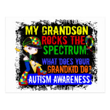 Grandson Rocks The Spectrum Autism Postcard