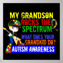 Grandson Rocks The Spectrum Autism Posters