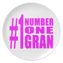 Grans Birthdays & Christmas : Number One Gran Dinner Plate