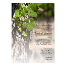 Grape Leaves Vineyard Engagement Party Invite
