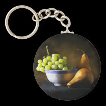 Grapes and Pears Still Life Painting keychains