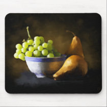 Grapes and Pears Still Life Painting mousepads
