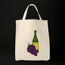 Grapes & Wine Grocery Tote Bag bags