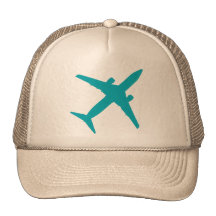 Graphic Aeroplane in Blue Trucker Hats