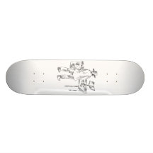 Graphic back view keyboard player sketch skate boards