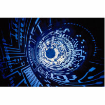 Graphic computer circuit tunnel acrylic cut outs