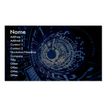 Graphic computer circuit tunnel business card templates