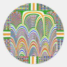 Graphic Digital Decoration Pattern Rainbow 7 Sticker