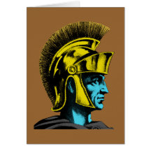 Graphic Roman Gladiator Greeting Card