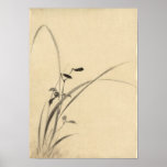 Grasses Hokusai 葛飾北斎 Poster
