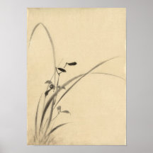 Grasses Hokusai 葛飾北斎 Poster